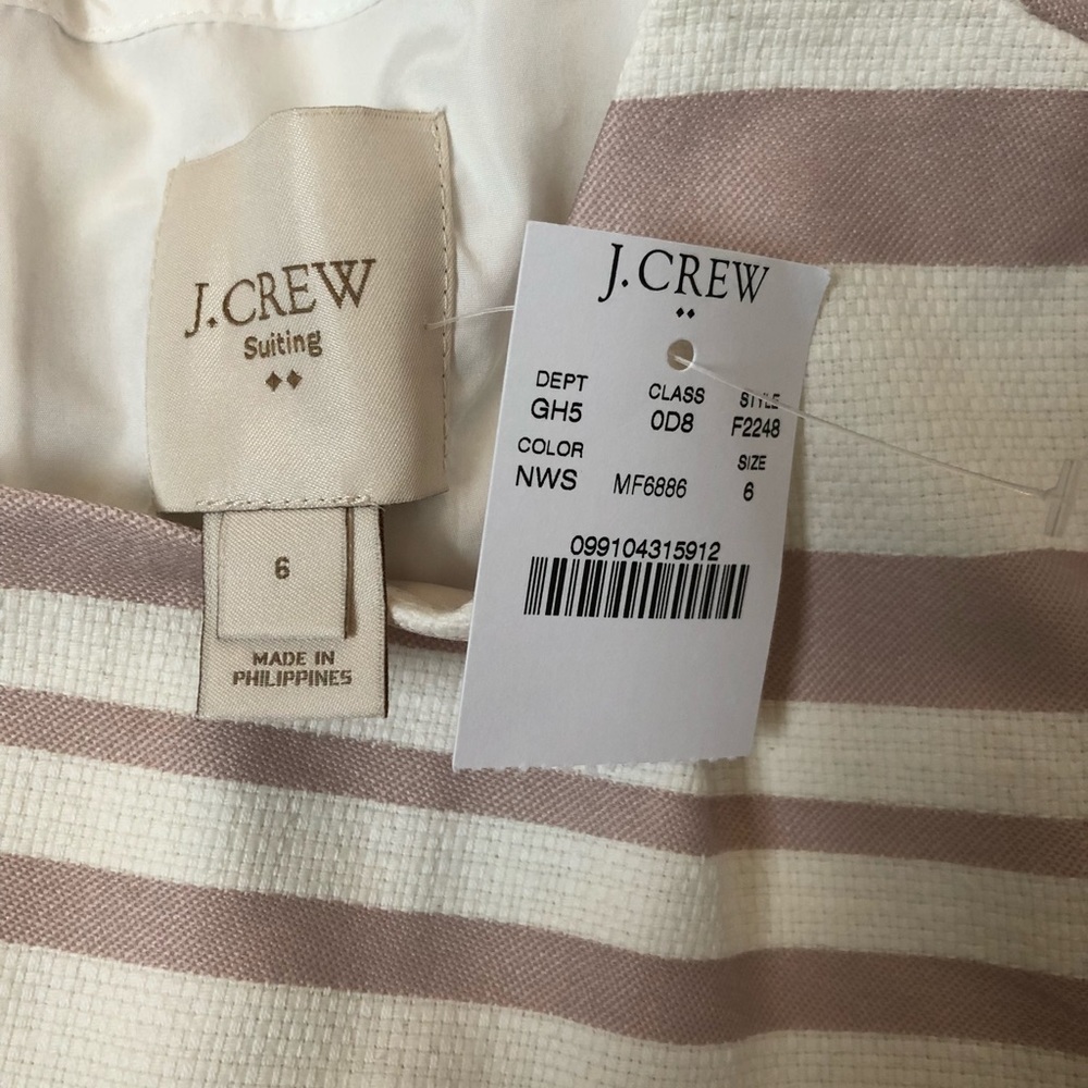 NWT J Crew Striped Suit Dress - Picture 7 of 12